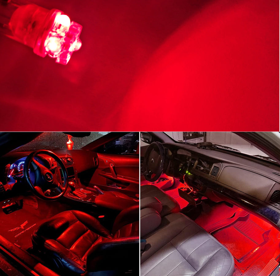 GP Xteme 194 168 2825 W5W T10 5 RED LED Light Bulbs  - GP-194-LED-5R