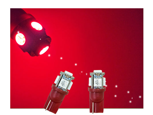 GP Xteme 194 168 2825 W5W T10 Red SMD 5050 LED Light Bulbs  - GP-194-SMD-5R