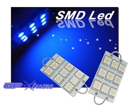 GP Xtreme 1142 221 wire hook end 1.75" 9 Blue LED Festoon Light Bulbs For Car interior Dome/Map/Trunk GP-221-9SMD-B