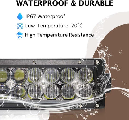 22 Inch LED RGB Lights Bars, Spot Combo Work Light Flood Spot Combo Work Light Driving Lights Off-road Lighting for SUV Ute ATV Truck 4x4 Boat  - BAR-RGB-22