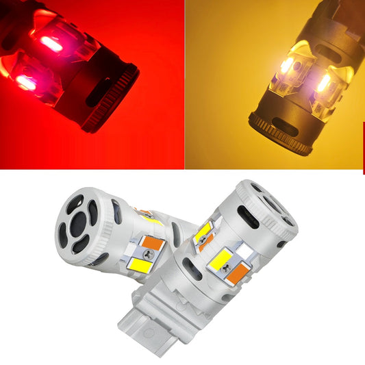 GP Xtreme 3157 4157 4057 T25 Switchback Red / Amber LED Light Bulbs Turn Signal Parking Reverse GP-3157-CAN-R-A - GP Lights USA