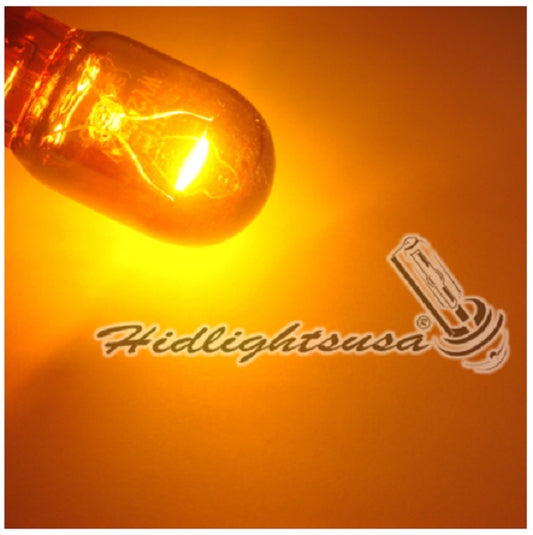 GP Thunder 7443 7444 T20 Glass Silver Stealth Chrome Amber Light bulbs Compatible for Turn Signal, Parking, Brake Light, Back up, Reverse Light
