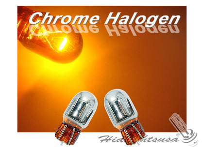 GP Thunder 7443 7444 T20 Glass Silver Stealth Chrome Amber Light bulbs Compatible for Turn Signal, Parking, Brake Light, Back up, Reverse Light