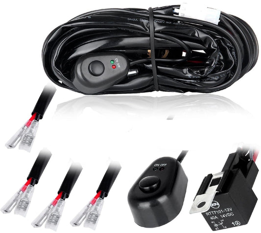 GP HID Universal Harness Adapter Wires fog light offroad relay cable with 4 input connector AV-CABLE-4CONNECT - GP Lights USA