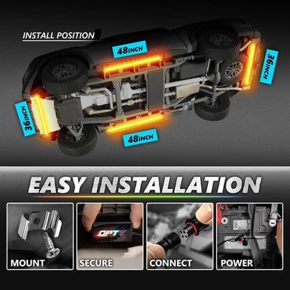 Under glow Kit with App & Remote Control Aura Pro RGB Aluminum for Car - Body-Alum-Kit
