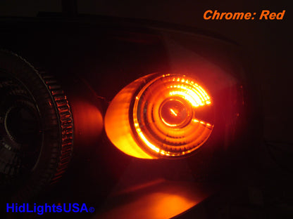 GP Thunder 1156 T25 Silver Stealth Chrome Red Light bulbs - Straight Pins - GP-1156-CR