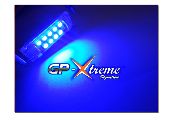 GP Xtreme 1142 221 wire hook end 1.75" 9 Blue LED Festoon Light Bulbs For Car interior Dome/Map/Trunk GP-221-SMD-9B - GP Lights USA
