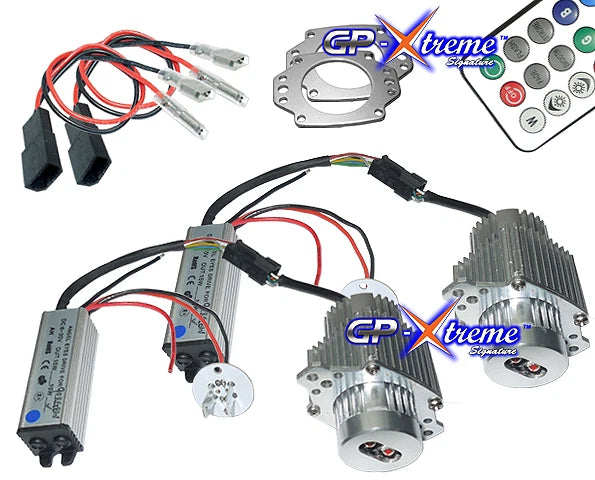 GP Xtreme BMW E90 E91 E90LCI 3 Series Angel Eyes CREE LED RGB Halo Ring Lights - GP-E90-CR-RGBW