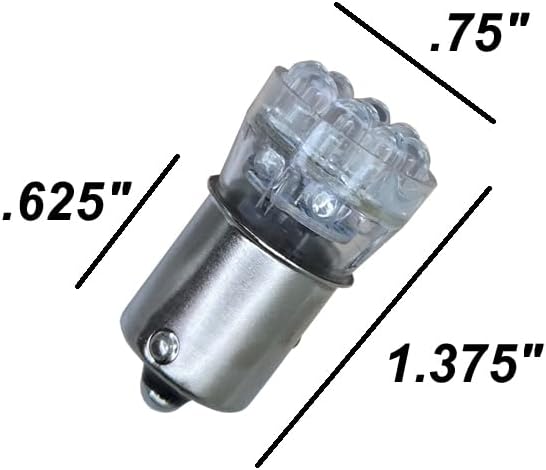 GP Xtreme G18 67 1156 61 63 BA15S 67 5007 Green 15 LED Single Filament Light Bulbs G18-15SG - GP Lights USA
