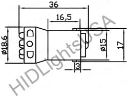 GP Xtreme G18 67 1156 61 63 BA15S 67 5007 Green 15 LED Single Filament Light Bulbs G18-15SG - GP Lights USA