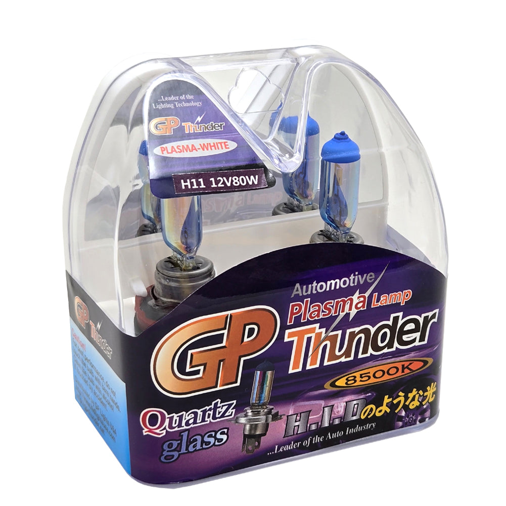 GP Thunder H11 8500K 80W Plasma White Fog Light Bulbs - High Beam GP85K-H11