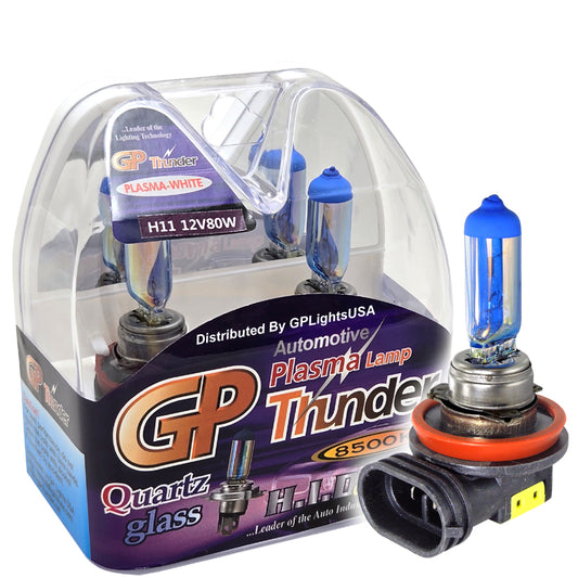 GP Thunder H11 8500K 80W Plasma White Fog Light Bulbs - High Beam GP85K-H11