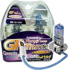 GP Thunder H3 8500K 100W Plasma White Headlamp - Fog Light Bulbs - Low Beam - High Beam GP85K-H3