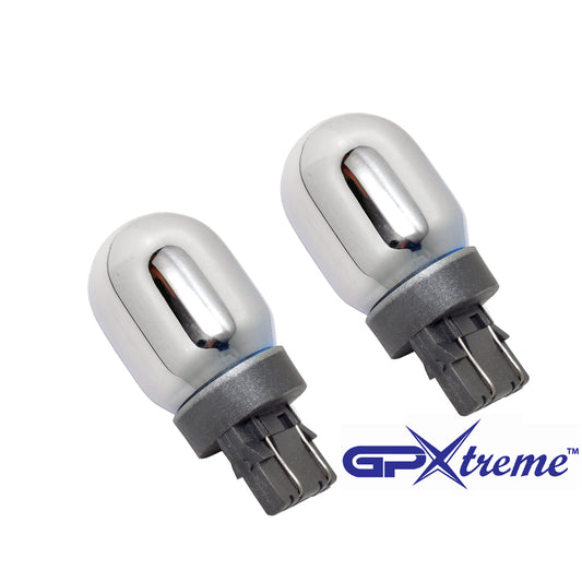 GP Thunder 7443 7444 T20 Silver Stealth Chrome Amber Light bulbs Compatible for Turn Signal, Parking, Brake Light, Back up, Reverse Light - My Store
