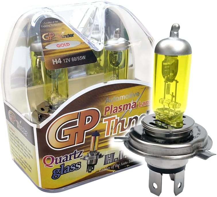 GP Thunder H4 9003 3500K 65/55W JDM Golden Yellow Light Bulbs - High/Low Beam Standard Wattage SGP35K-H4