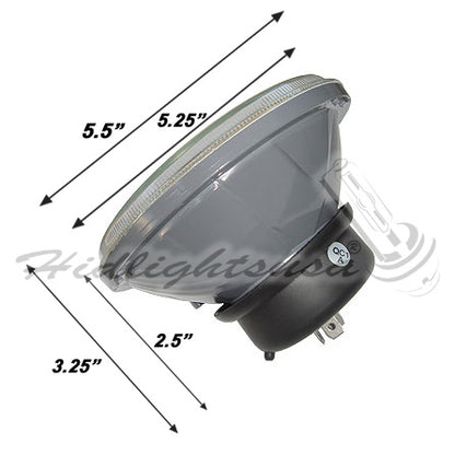 H6024 5 inches 3/4 round Headlamp H4 Conversion Xenon Bulbs High - Low Beam Headlights Lamps - HID9-139