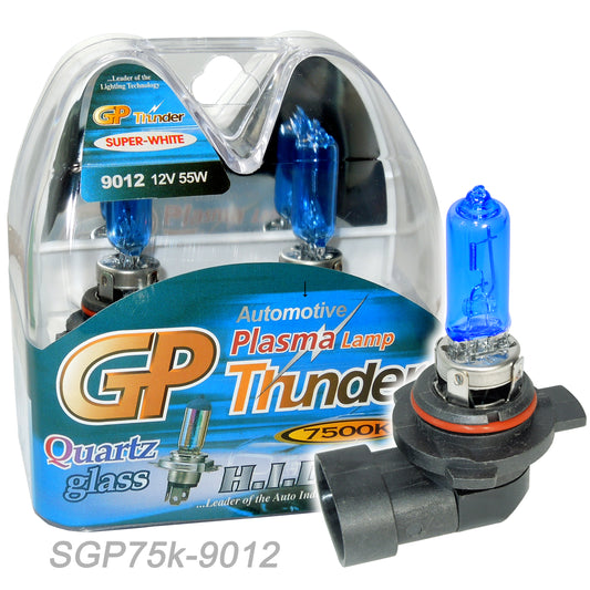 GP Thunder 9012 7500K 12V 55W Super White Fog Lights - High Beam - Low Beam SGP75K-9012