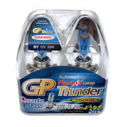 GP Thunder H7 7500K 12V 55W Super White Fog Light Bulbs - High Beam - Low Beam SGP75K-H7