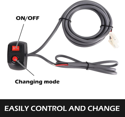 Strobe Lights Kit 8 HID Bulbs 13 Flashing Mode Memory Recall Function, 16 Feet Power Cord with Controller, Emergency Strobe Lights for Trucks Vehicles - HID-Strobe-8