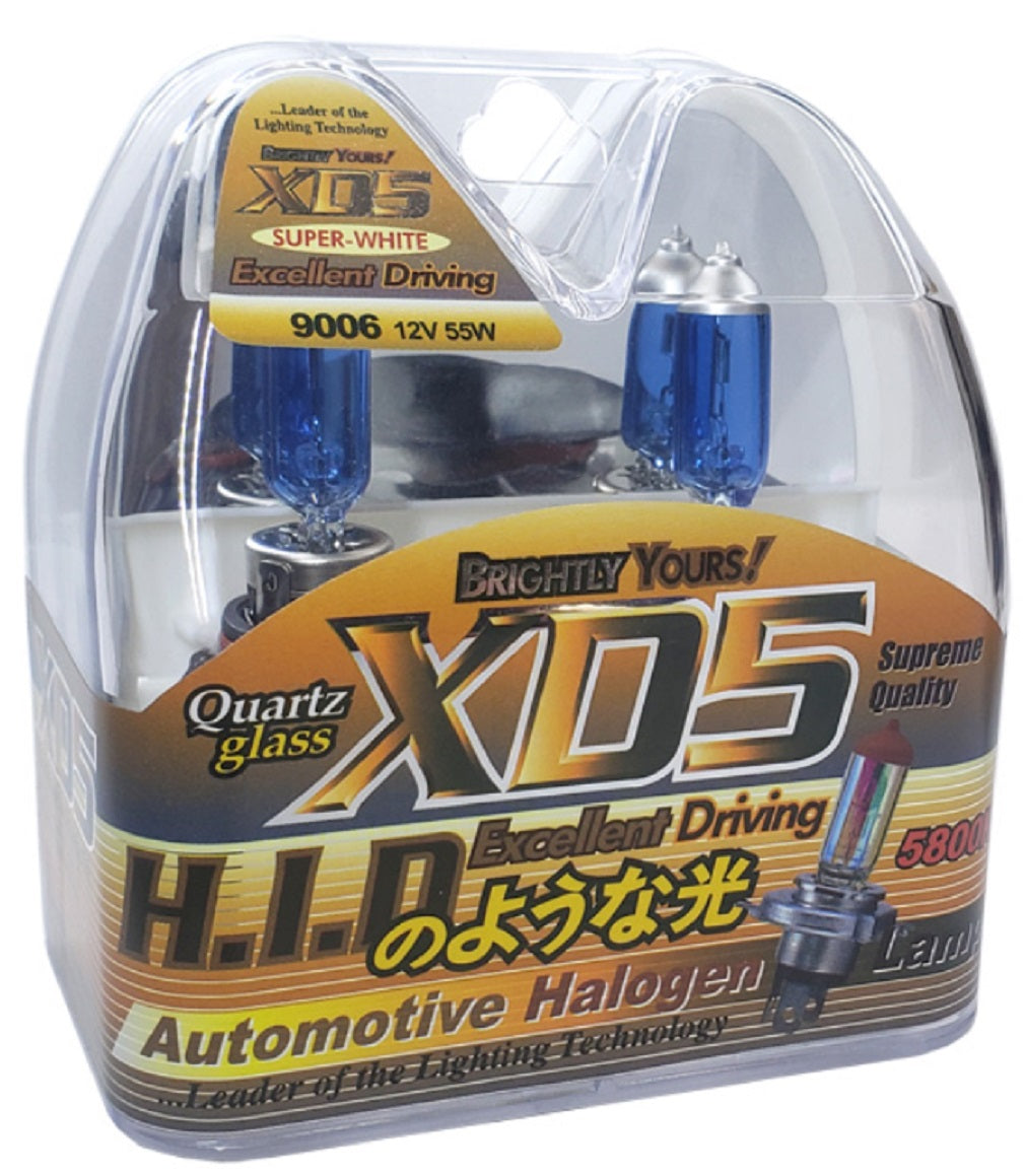 XD5 9006 HB4 5800K 55W Xenon White Headlamp - High Beam - Low Beam - Fog Light Bulbs - High Beam SXD5-58K-9006
