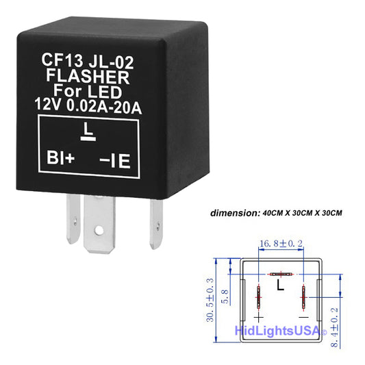 CF13 JL Electronic LED Flasher Relay Fix Hyper Flash- CF13