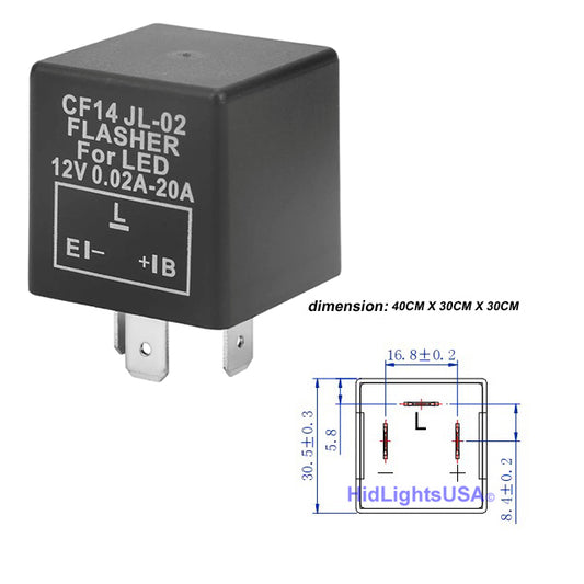 CF14 JL Electronic LED Flasher Relay Fix Hyper Flash- CF14