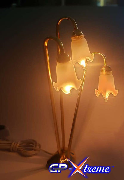 1:12 Miniature Doll House Three Legs Reading Lamp Light - GP Lights USA