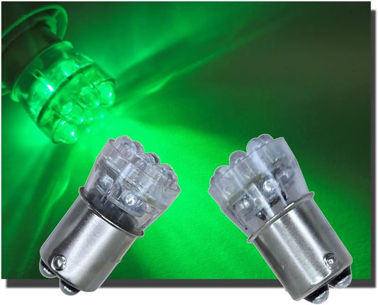 GP Xtreme G18 1157 2057 T25 Miniature Green LED Light Bulbs G18-15DG - GP Lights USA