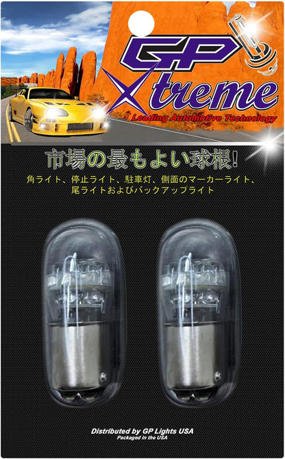 GP Xtreme G18 1156 61 63 BA15S 67 5007 White 15 LED Light Bulbs Single Filament G18-15SW - GP Lights USA