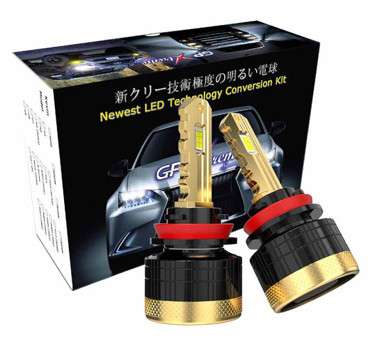 GP Xtreme H11 LED Headlamp Light Bulbs Super White 6500K 24000 Lumen GP-H11-LED-HL-XI