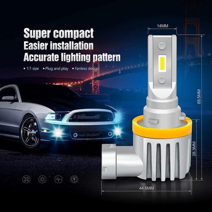 GP Xtreme H9 White Light Bulbs - Fog Light, High Beam, Low Beam Headlamp Headlight   GP-H9-LED-Bulbs - GP Lights USA