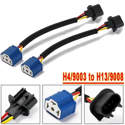 GP HID H4 9003 female to H13 9008 male Harness Adapter Wires Conversion Cable for LED Hid and Halogen Headlights