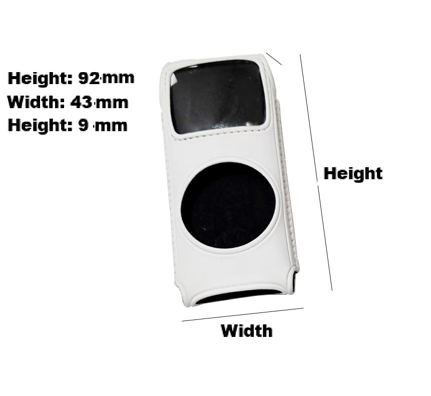 iPod White Leather Case for iPod Nano 2nd Generation Cover Screen Protector