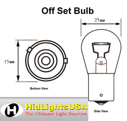 GP Thunder 1156 T25 Silver Stealth Chrome Amber Light bulbs - Straight Pins - GP-1156-PY-CA