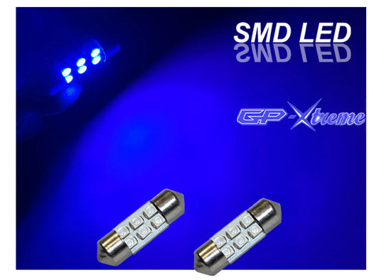 GP Xteme 1031 Dome MAP Inside Festoon 6 BLUE Led Bulbs GP-1031-SMD-6B