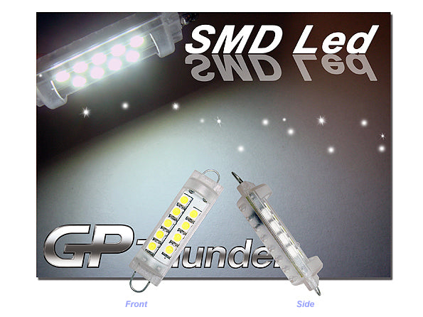 GP Xtreme 1142 221 wire hook end 1.75" 9 White LED Festoon Light Bulbs For Car interior Dome/Map/Trunk GP-221-SMD-9W - GP Lights USA