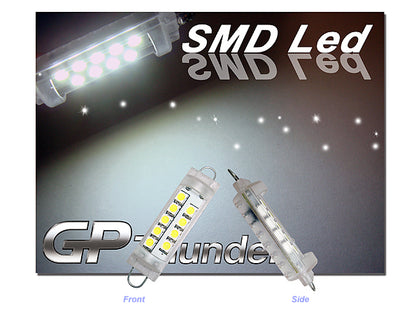 GP Xtreme 1142 221 wire hook end 1.75" 9 White LED Festoon Light Bulbs For Car interior Dome/Map/Trunk GP-221-SMD-9W - GP Lights USA