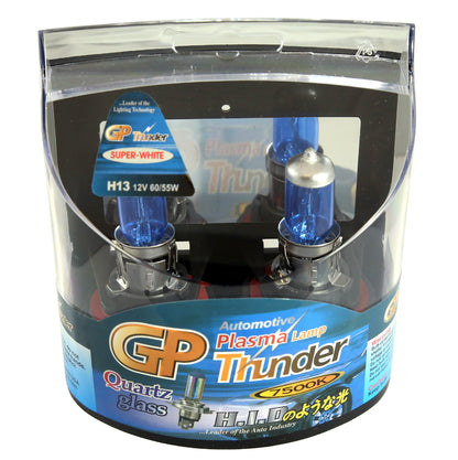 GP Thunder H13 9008 7500K 12V 65W/55W Super White Light Bulbs - High Beam - Low Beam  SGP75K-H13 - GP Lights USA