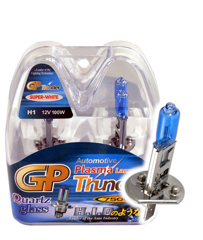 GP Thunder H1 7500K 12V 55W Super White Fog Light Bulbs - High Beam - Low Beam SGP75K-H1