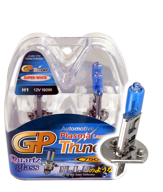 GP Thunder H1 7500K 12V 55W Super White Fog Light Bulbs - High Beam - Low Beam SGP75K-H1