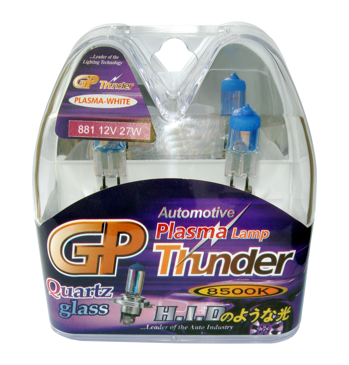 GP Thunder 881 8500K 27W Plasma White Fog Light Bulbs - Low Beam - High Beam SGP85K-881