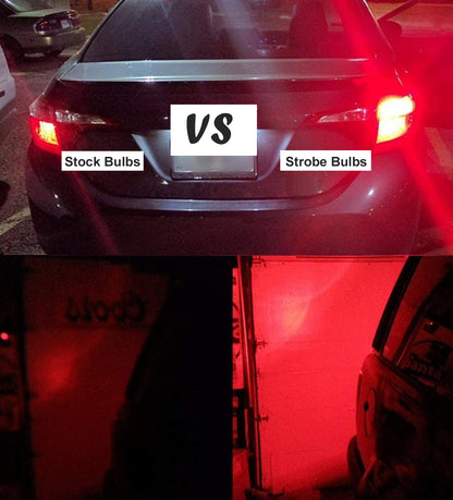 GP Xtreme 3157 4157 4057 T25 RED LED Light Bulbs Projector Turn Signal Parking Brake Stop 3157-2835-Str-r - GP Lights USA