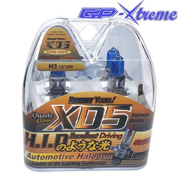 XD5 H3 5800K 55W Xenon White Headlamp - High Beam - Low Beam - Fog Light Bulbs - High Beam SXD5-58K-H3
