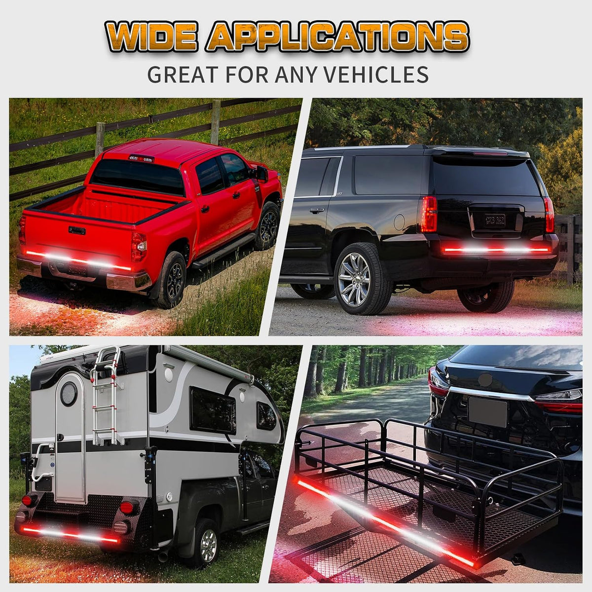 60 inch Tailgate Lights 360 LED Strobe Lights - GP-Tailgate-60in - GP Lights USA