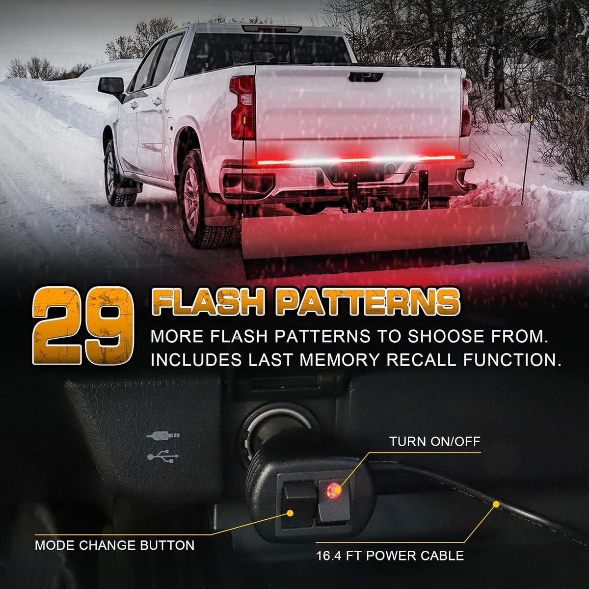 60 inch Tailgate Lights 360 LED Strobe Lights - GP-Tailgate-60in - GP Lights USA