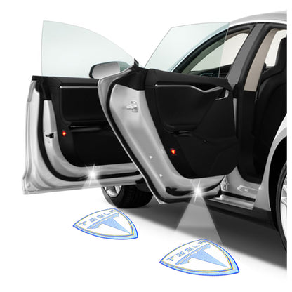 Logo Door Courtesy Welcome Laser Ghost Shadow Lights for TESLA MODEL S X L Y 3 - Batch White 2