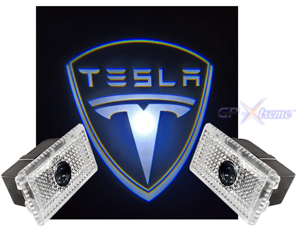 Logo Door Courtesy Welcome Laser Ghost Shadow Lights for TESLA MODEL S X L Y 3 - Batch White 2
