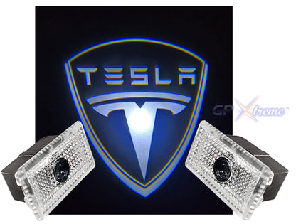 Logo Door Courtesy Welcome Laser Ghost Shadow Lights for TESLA MODEL S X L Y 3 - Batch White 2