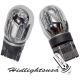 7443 T20 W21W Amber Chrome Stealth Silver Light Bulbs 