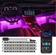 Interior Car Lights RGB Led Lights for Car with Music Sync Mode and DIY Mode, 4 Pcs and 48 Car LED Strip Lights with Smart APP Control for Cars, Trucks, SUVs with Car Charger - GP Xtreme